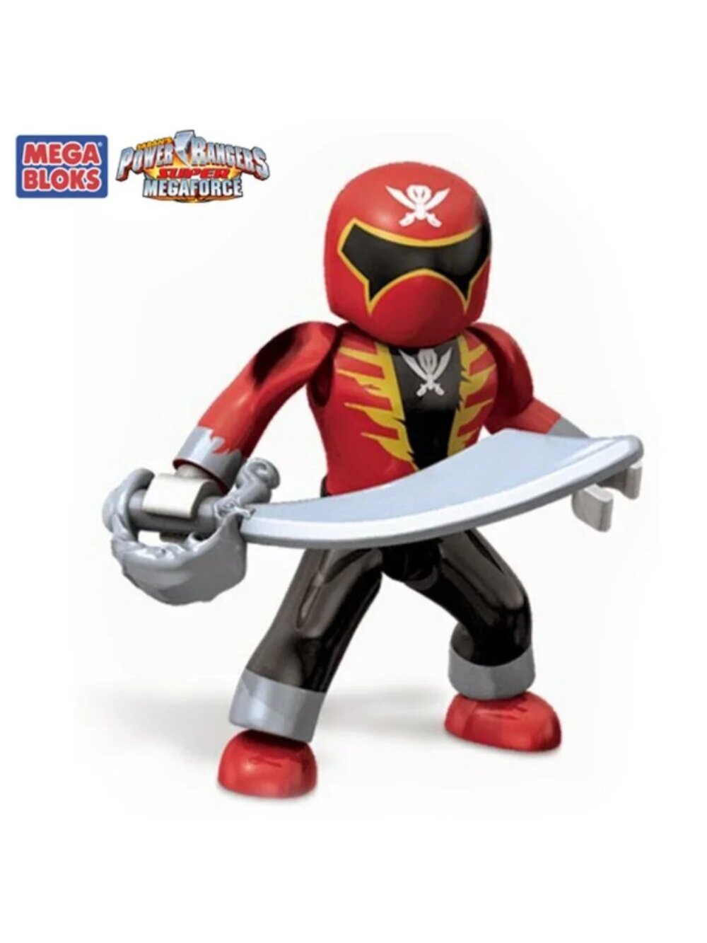 Red Power Ranger Minifigure - Mega Bloks Power Rangers Super Megaforce Lego